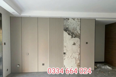 Ốp tường sợi than tre màu sắc hiện đại