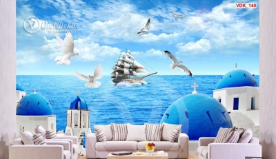 Tranh gạch thuyền buồm