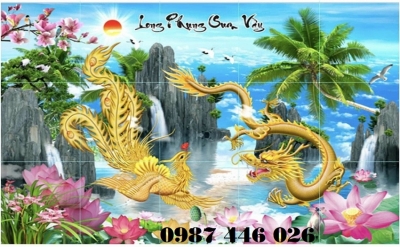 Tranh rồng phượng- gạch tranh 3d HP832