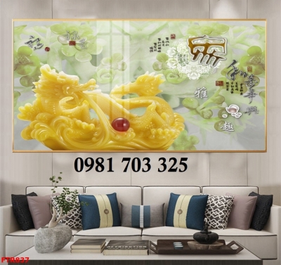 Tranh gạch 3d rồng phượng cao cấp