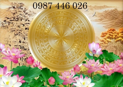 Gạch 3d tranh gạch hoa sen đẹp HP87273