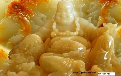 Tranh gạch 3d ốp tường thần tài - 199CV