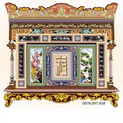 Tranh gạch ốp phòng thờ