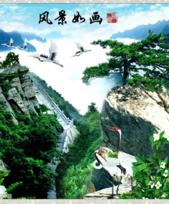 Tranh gạch 3d mây núi - NXCC32