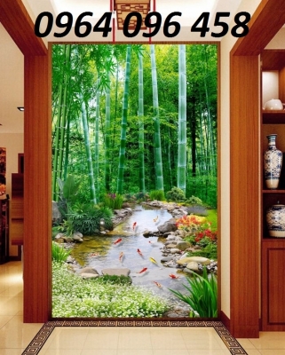 Tranh gạch khổ dọc tranh phong cảnh 3d - HBV54