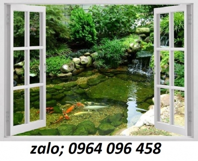 Tranh gạch 3d hình cửa sổ - 954CP
