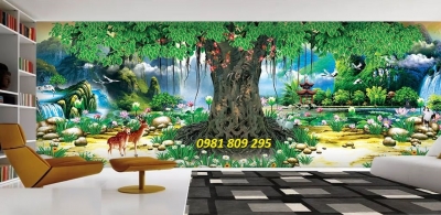 gạch tranh 3d phòng thờ