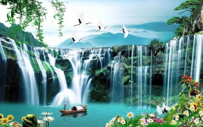 Tranh gạch 3d phong cảnh phong thủy - CM044