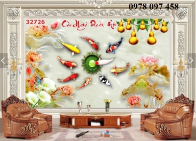 Tranh dán tường phòng khách