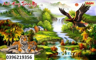 Tranh gạch sơn thủy treo tường