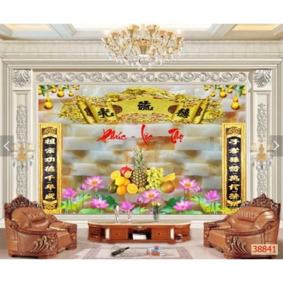 Gạch tranh 3D - tranh phòng thờ