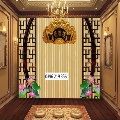 Tranh gạch men Phòng Thờ phong thủy đẹp