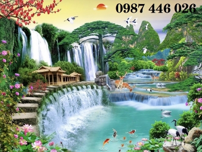 Tranh gạch men sơn thủy HP96722