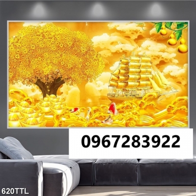 Tranh gạch tài lộc trang trí