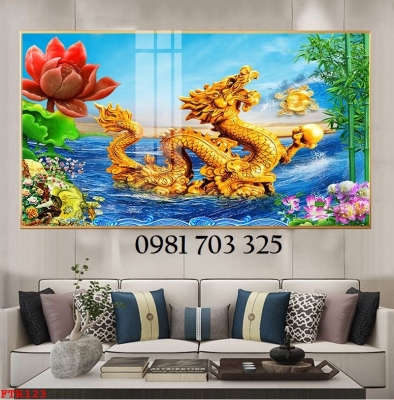 Tranh gạch 3D đẹp rồng phượng