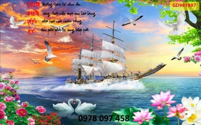 Tranh dán phòng khách