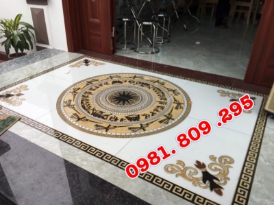 Gạch thảm hoa văn trống đồng  GṔ́́8888