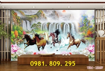 Gạch tranh , gạch ốp tường , tranh gạch phòng khách HD9294