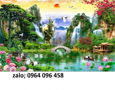 Tranh gạch 3d phong cảnh đồng quê - UNV44