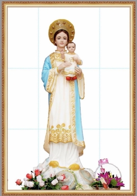 Tranh gạch 3d ốp tường thiên chúa giáo - 72XC