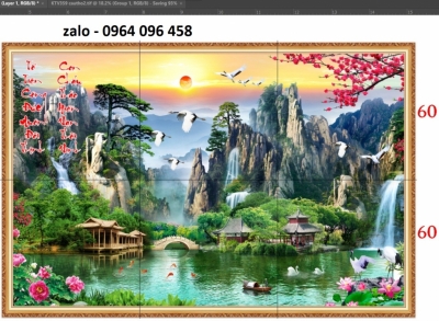 Tranh gạch 3d phong cảnh đồng quê - SCXB74