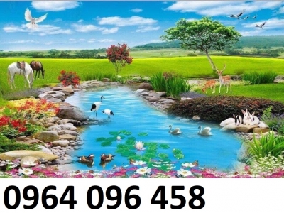 Tranh gạch phong cảnh đồng quê 3d - DXCV2
