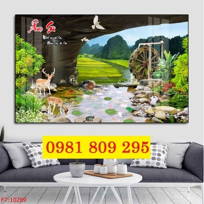 Gạch 3d phong cảnh , tranh gạch men HSD929