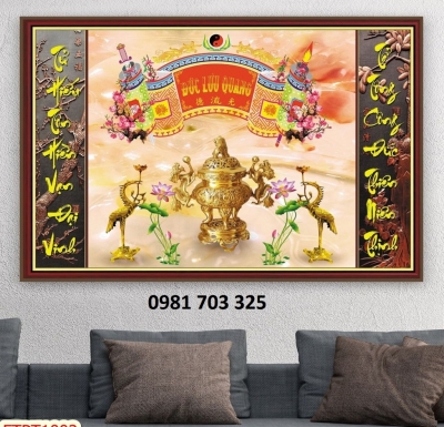 Gạch tranh phòng thờ-gạch ốp tường