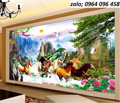 Tranh mã đáo thành công - gạch tranh 3d ốp tường - HHH5