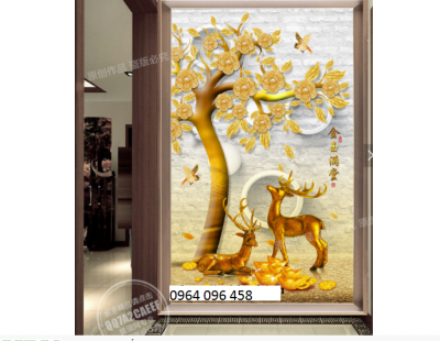 Tranh gạch 3d - gạch tranh 3d trang trí phòng khách - 07CVB