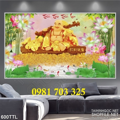 Tranh gạch kim tiền 3D trang trí