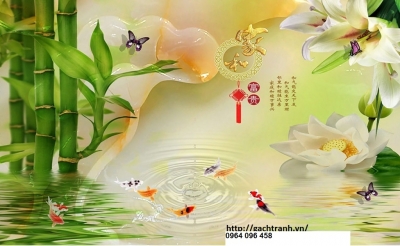 Tranh gạch 3d hoa ngọc - HVCC4