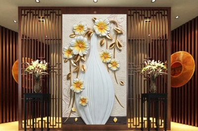 Tranh gạch 3d bình hoa - FSX32