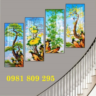 Tranh gạch tứ quý ốp tường HN92392