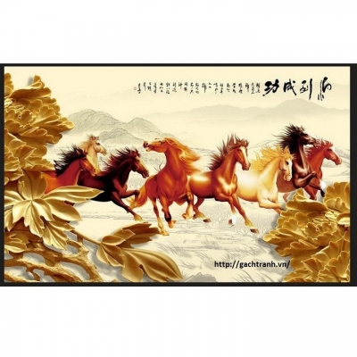 Tranh gạch phong thủy- tranh ngựa