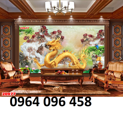 tranh 3d rồng phụng - CV49