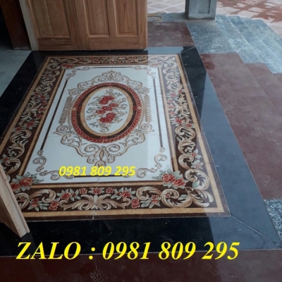 Thảm gạch trang trí khắc kim hp993