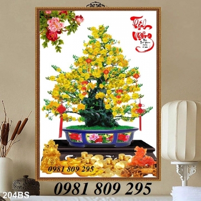 Gạch tranh cao cấp 3D Hoa mai