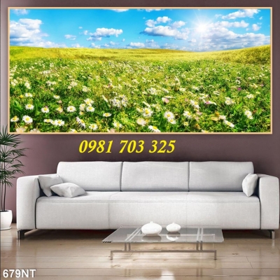 Gạch tranh đẹp vườn hoa 3d