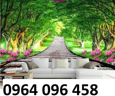 Tranh gạch 3d phong cảnh vườn hoa - SMB43