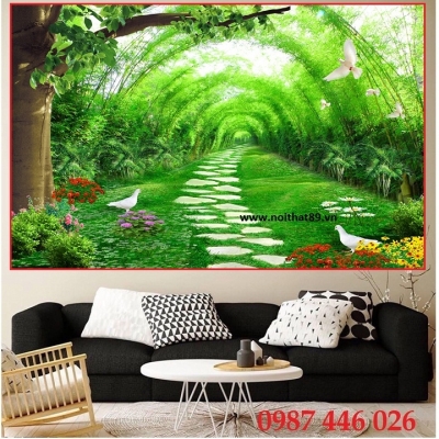 Gạch ốp tường tranh gạch phong cảnh đẹp HP9822