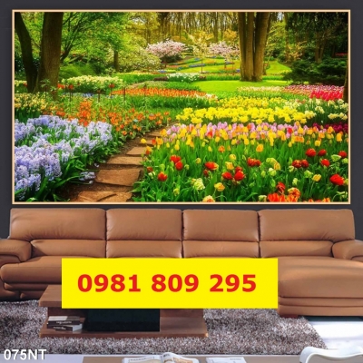 Gạch 3d vườn hoa đẹp HG3324