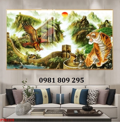 Tranh hổ , gạch tranh hổ 3d ốp tường