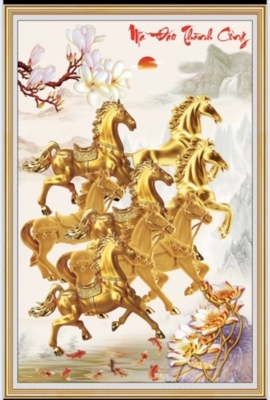 Tranh gạch 3D ốp tường phòng khách