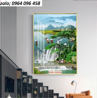 Tranh gạch 3d phong cảnh ốp tường khổ đứng - 3444XC