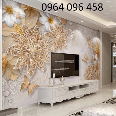 Tranh gạch 3d hoa sứ ngọc - 60CBB