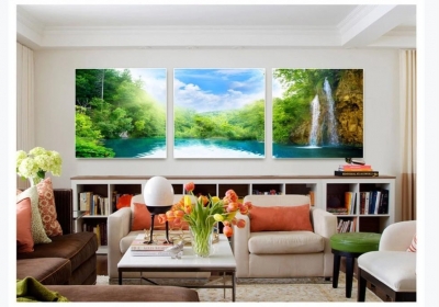 Tranh gạch 3D ốp  tường trang trí phòng khách