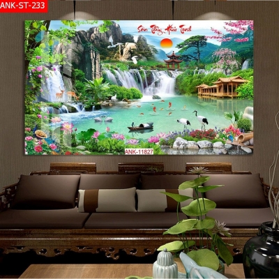 Tranh gạch 3d phong cảnh đồng quê - FCX2