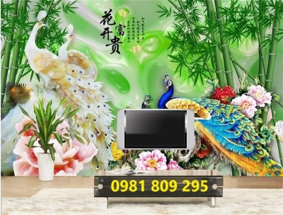 Gạch tranh , gạch ốp chim công cao cấp