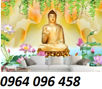 Tranh gạch 3d ốp tường phật phòng thờ - SLM29